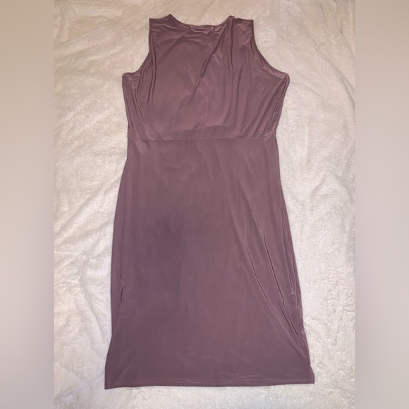 Boohoo Mauve Sheath Midi Sleeveless Cocktail Dress - Picture 6 of 6